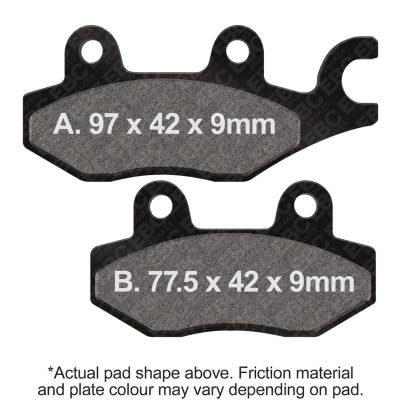 EBC Motorcycle Brakes - EBC Motorcycle Brakes SFA197HH SFAHH Sintered Scooter Series Pads