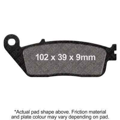 EBC Motorcycle Brakes - EBC Motorcycle Brakes FA142V Semi Sintered Disc Brake Pad Vee-Pads