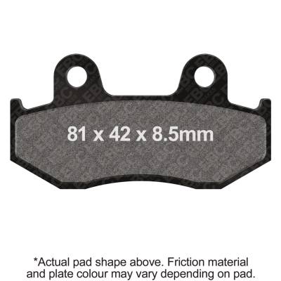 EBC Motorcycle Brakes - EBC Motorcycle Brakes SFA411 SFA Series Scooter Organic Pads