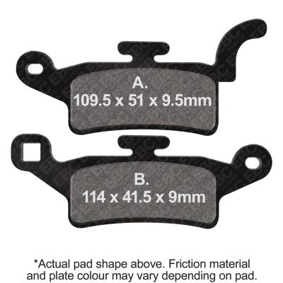 EBC Motorcycle Brakes - EBC Motorcycle Brakes SFA492 SFA Series Scooter Organic Pads for YW125 Zuma 125