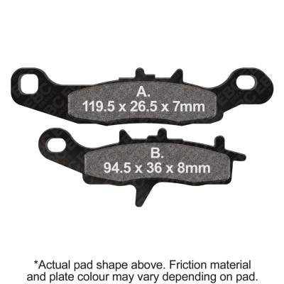 EBC Motorcycle Brakes - EBC Motorcycle Brakes FA258R R Series Heavy Duty Sintered Pads