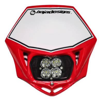 Baja Designs - Baja Designs 5570014R Motorcycle Squadron Sport D/C Headlight Kit w/Red Shell