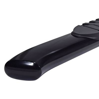 TrailFX - TrailFX A7026B 5" Oval WTW Side Bars Black Rocker Panel Mount w/Bed Step