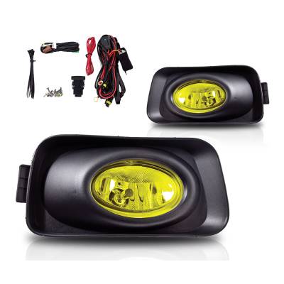 Winjet - Winjet CFWJ-0001-Y Yellow Fog Lights w/Wiring Kit for 03-06 Acura TSX