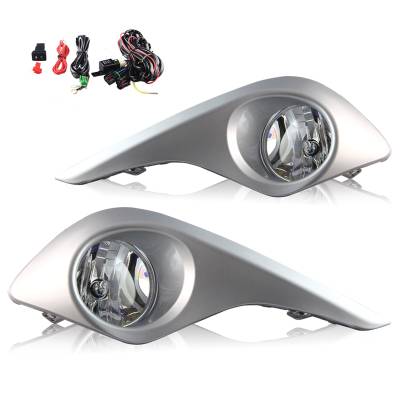 Winjet - Winjet CFWJ-0373-C Clear Fog Lights w/Wiring Kit for 13-14 Toyota Highlander