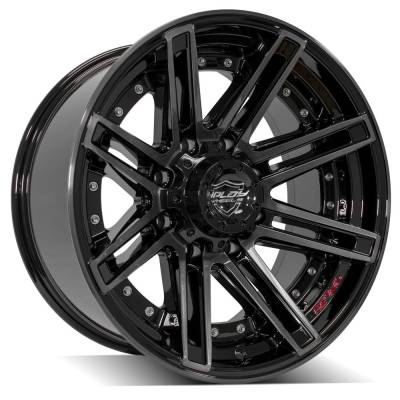 4PLAY - 4PLAY Wheels 4P08-20100-8180-24BBT 4P08 20x10 8x180 -24mm Gloss Black/Machine