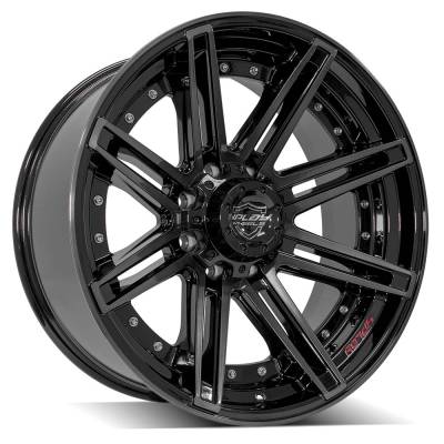 4PLAY - 4PLAY Wheels 4P08-22100-8170-24BBT 4P08 22x10 8x170 -24mm Gloss Black/Brushed