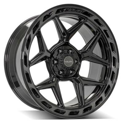 4PLAY - 4PLAY Wheels 4P55-22100-6D55-18BBT 4P55 22x10 6x5.5/6x135 -18mm Black/Machine