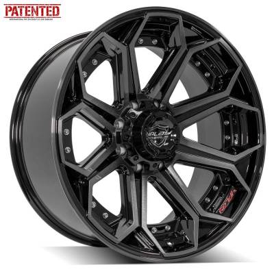 4PLAY - 4PLAY Wheels 4P80R-22100-8170-24BBT 4P80R 22x10 8x170 -24mm Gloss Black/Machine