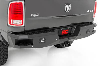 Rough Country Suspension Systems - Rough Country 10786B Black Heavy Duty Rear Bumper for 10-26 RAM 2500/3500