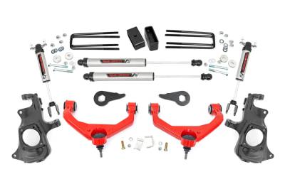Rough Country Suspension Systems - Rough Country 97670RED 3.5" V2 Lift w/OVLD for 11-19 Silverado/Sierra 2500/3500