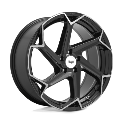 Niche 1PC - Niche Wheels M255 FLASH 20x10.5 5x4.5 40mm Gloss Black/Brushed M255200565+40