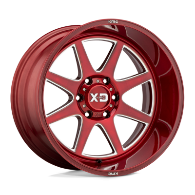 XD - XD Wheels XD84421080918N XD844 PIKE 20x10 8x6.5 -18mm Brushed Red/Milled