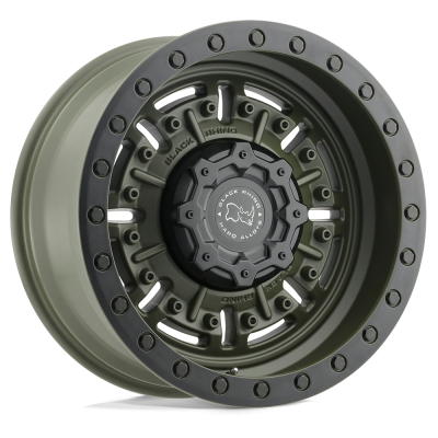 Black Rhino Hard Alloys - Black Rhino Wheels 1785ABR006140N12 ABRAMS 17x8.5 6x5.5 0mm Olive Drab Green