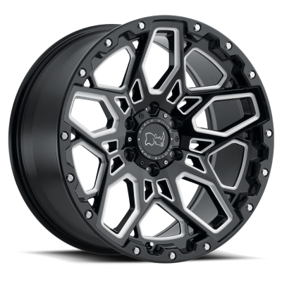 Black Rhino Hard Alloys - Black Rhino Wheels 2095SHR125150B10 SHRAPNEL 20x9.5 5x150 12mm Black/Milled