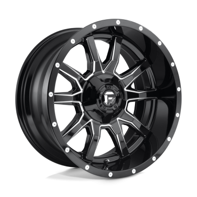 Fuel 1PC - Fuel Off Road D627 VANDAL 20x9 5x4.5 5x5.0 1mm Gloss Black/Milled D62720902650US