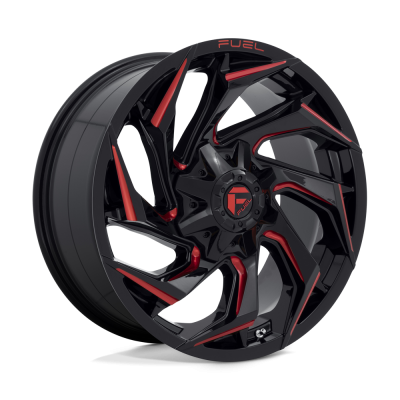 Fuel 1PC - Fuel Off Road D75520908257 D755 Reaction 20x9 8x6.5 20mm Gloss Black/Red