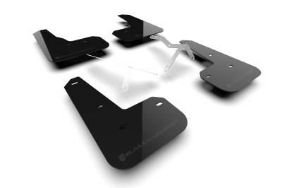 Rally Armor - Rally Armor MF129-UR-BLK-DGRY Black Mud Flap Dark Grey Logo