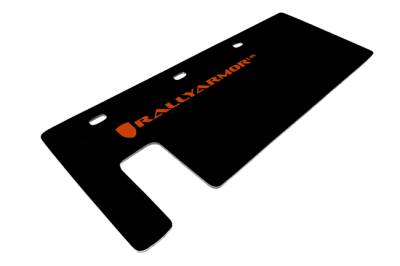Rally Armor - Rally Armor MF35-UR-BLK/OR Black Mud Flap Orange Logo