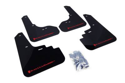Rally Armor - Rally Armor MF4-UR-BLK/RD Black Mud Flap Red Logo