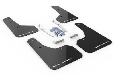 Rally Armor - Rally Armor MF52-UR-BLK/WH Black Mud Flap White Logo