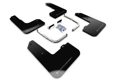 Rally Armor - Rally Armor MF57-UR-BLK/GRY Black Mud Flap Grey Logo