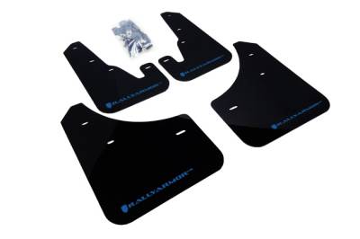 Rally Armor - Rally Armor MF9-UR-BLK/BL Black Mud Flap Blue Logo