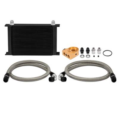 Mishimoto - Mishimoto MMOC-UHTBK Black 25-Row Universal Thermostatic Oil Cooler Kit