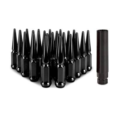 Mishimoto - Mishimoto MMLG-SP1215-24BK Mishimoto Spiked Lug Nuts M12x1.5 24-PC Set