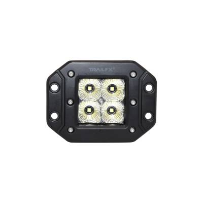 TrailFX - TrailFx 2X2CFFMPR 3" Fog Light 20W 90DEG Flood 1920LM Black w/Harness & Mont