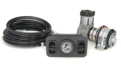 Ridetech - Ridetech 30131600 On-Demand 2 Way Compressor Kit w/Analog Gauge