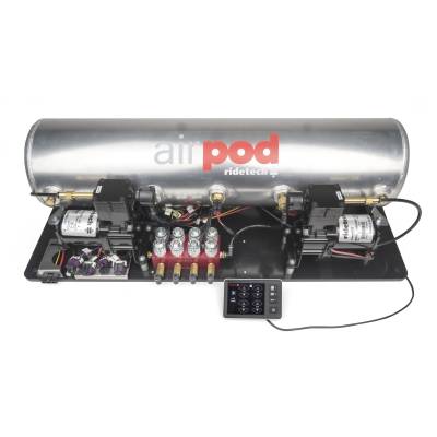 Ridetech - Ridetech 30514100 Suspension Control AirPod E5 5-Gal Dual Comp 1/4" Valve