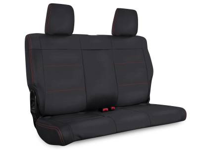PRP - PRP B017-01 Black w/Red Stitch Rear Seat Cover for 07-10 Jeep Wrangler JK 2DR
