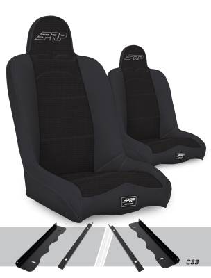 PRP - PRP A140110-C33-50 Daily Driver High Back Seats Kit for 95-01 Cherokee XJ Pair