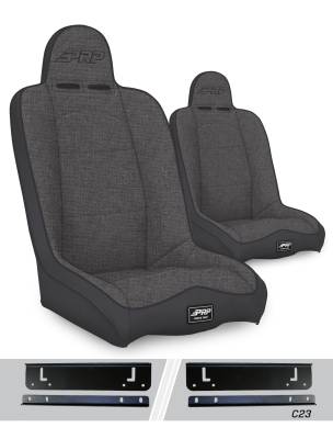 PRP - PRP A140110-C23-54 Daily Driver High Back Seats Kit for 97-02 Wrangler TJ Pair