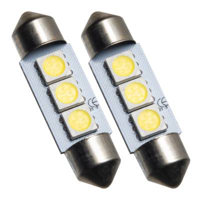Oracle Lighting - Oracle 5205-001 37mm 4-LED 3-Chip Festoon Bulbs Cool White Pair