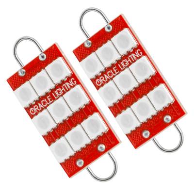 Oracle Lighting - Oracle 5209-003 44mm 6 LED 3-Chip Loop Festoon Bulbs Red Pair