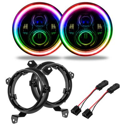 Oracle Lighting - Oracle 5769J-334 7" High Powered LED Headlights ColorSHIFT w/o Controller Pair