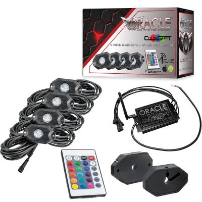 Oracle Lighting - Oracle 5818-333 Bluetooth + RF ColorSHIFT Underbody Wheel Well Rock Light 4 PCS