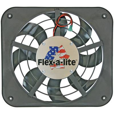 Flex-A-Lite - Flex-A-Lite 111 Lo-Profile S-Blade Puller 12-1/8" Electric Fan w/Adj. Thermostat