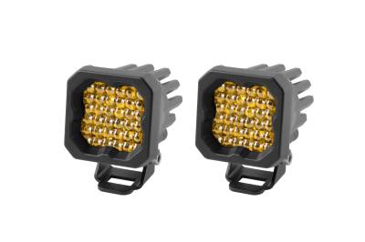 Diode Dynamics - Diode Dynamics DD6463P C1 LED Pod Pro Yellow Flood Standard ABL PAIR