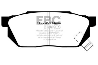 EBC Brakes - EBC Brakes DP2570 Greenstuff 2000 Series Sport Brake Pads