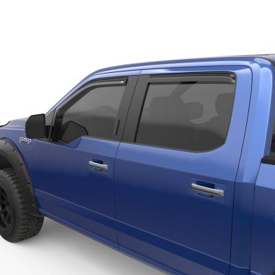 EGR - EGR 573471 Fr/Rr In-Channel Window Visors Smoke 15-24 F150/Super Duty Ext