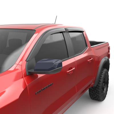 EGR - EGR 641795 Black Front/Rear Tape-On Window Visors 23-26 Colorado/Canyon Crew