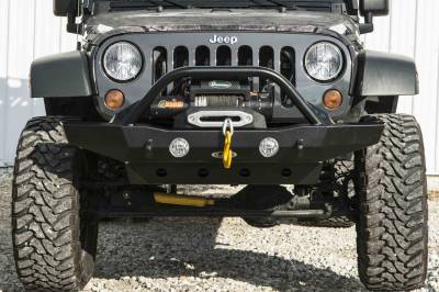 LoD Offroad - LoD Offroad JFB0713 Destroyer Mid-Width Front Bumper w/Bar for Jeep Wrangler JK