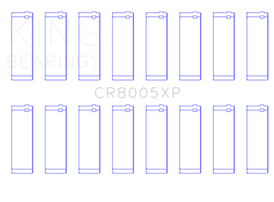 King Engine Bearings - King Bearings CR8005XP STDX Connecting Rod Bearing Set for Ford 377