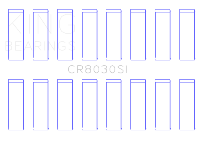 King Engine Bearings - King Bearings CR8030SI CONNECTING Rod Bearing SET for Chrysler/Jeep V8 287 4.7L