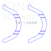 King Engine Bearings - King Engine Bearings TW 139AM THRUST WASHER SET for SR18/SR20