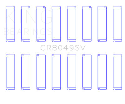 King Engine Bearings - King Bearings CR8049SV CONNECTING Rod Bearing SET for BMW N62 N63 S63 N62N