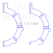 King Engine Bearings - King Bearings TW 167AM THRUST WASHER SET for Chrysler MAGNUM